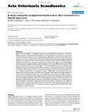 Báo cáo khoa học: A study of duration of digital dermatitis lesions after treatment in a Danish dairy herd