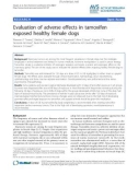 Báo cáo khoa học: Evaluation of adverse effects in tamoxifen exposed healthy female dogs