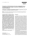 Báo cáo khoa học: Comparison of cardiac function and coronary angiography between conventional pigs and micropigs as measured by multidetector row computed tomography