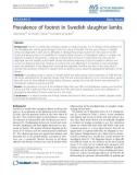 Báo cáo khoa học: Prevalence of footrot in Swedish slaughter lambs