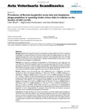 Báo cáo khoa học: Prevalence of Borrelia burgdorferi sensu lato and Anaplasma phagocytophilum in questing Ixodes ricinus ticks in relation to the density of wild cervids