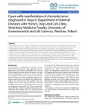 Báo cáo thú y: : Cases with manifestation of chemodectoma diagnosed in dogs in Department of Internal Diseases with Horses, Dogs and Cats Clinic, Veterinary Medicine Faculty, University of Environmental and Life Sciences, Wroclaw, Poland