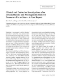 Báo cáo khoa học: Clinical and Endocrine Investigations after Dexamethasone and Prostaglandin Induced Premature Parturition – A Case Repor