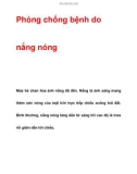 Phòng chống bệnh do nắng nóng