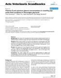 Báo cáo khoa học: Vitamin E and selenium plasma concentrations in weanling pigs under field conditions in Norwegian pig herds