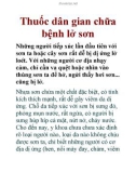 Thuốc dân gian chữa bệnh lở sơn