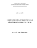 Luận văn Thạc sĩ Khoa học: Nghiên cứu phổ hấp thụ hồng ngoại của các hạt nano ZnS pha tạp Mn