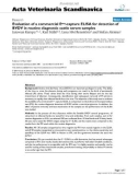 Báo cáo khoa học: Evaluation of a commercial Erns-capture ELISA for detection of BVDV in routine diagnostic cattle serum samples