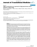 báo cáo hóa học: PAR1 is selectively over expressed in high grade breast cancer patients: a cohort study