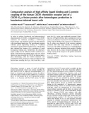 Báo cáo khoa học: Comparative analysis of high-afﬁnity ligand binding and G protein coupling of the human CXCR1 chemokine receptor and of a CXCR1–Gi2a fusion protein after heterologous production in baculovirus-infected insect cells