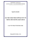 Luận văn Thạc sĩ Giáo dục học: Dạy học khái niệm giới hạn dãy số trong môi trường Sketchpad