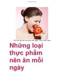 Những loại thực phẩm nên ăn mỗi ngày