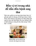 Bốn vị trí trong nhà dễ dẫn đến bệnh ung thư