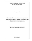 Luận văn Thạc sĩ Luật kinh tế: Trình tự, thủ tục đăng ký thành lập doanh nghiệp theo pháp luật doanh nghiệp Việt Nam từ thực tiễn tỉnh Quảng Ninh