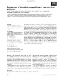 Báo cáo khoa học: Comparison of the substrate speciﬁcity of two potyvirus proteases