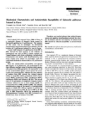 Báo cáo khoa học: Biochemical characteristics and antimicrobials susceptibility of Salmonella gallinarum isolated in Korea