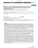 báo cáo hóa học: Proteomic characterization of HIV-modulated membrane receptors, kinases and signaling proteins involved in novel angiogenic pathways