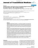 báo cáo hóa học: ApoG2 induces cell cycle arrest of nasopharyngeal carcinoma cells by suppressing the c-Myc signaling pathway