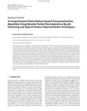 Báo cáo hóa học: Research Article A Comprehensive Noise Robust Speech Parameterization Algorithm Using Wavelet Packet 