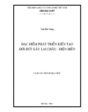 Luận án Tiến sĩ Địa chất: Đặc điểm phát triển kiến tạo đới đứt gãy Lai Châu - Điện Biên