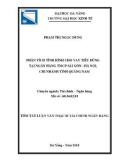 Tóm tắt luận văn Thạc sĩ Tài chính - Ngân hàng: Phân tích tình hình cho vay tiêu dùng tại Ngân hàng TMCP Sài Gòn - Hà Nội, chi nhánh tỉnh Quảng Nam