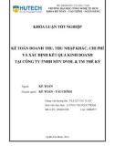 Khóa luận tốt nghiệp: Kế toán doanh thu, thu nhập khác, chi phí và xác định kết quả kinh doanh tại Công ty TNHH MTV DVDL & TM Thế Kỷ