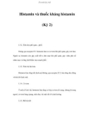 Histamin và thuốc kháng histamin (Kỳ 2)