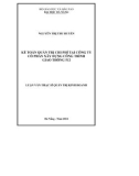 Luận văn Thạc sĩ Quản trị kinh doanh: Kế toán quản trị chi phí tại Công ty cổ phần Xây dựng công trình Giao thông 512