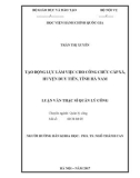 Luận văn thạc sĩ Quản lý công: Tạo động lực làm việc cho công chức cấp xã, huyện Duy Tiên, tỉnh Hà Nam