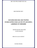 Tóm tắt Luận án tiến sĩ Nông nghiệp: Khả năng sinh sản, sinh trưởng và định hướng chọn lọc đối với lợn Duroc, Landrace và Yorkshire