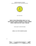 Luận văn tốt nghiệp: Phân tích tình hình cho vay tại Ngân hàng Nông nghiệp và Phát triển Nông thôn huyện Châu Thành