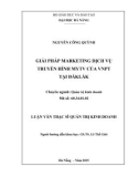 Luận văn Thạc sĩ Quản trị kinh doanh: Giải pháp marketing dịch vụ truyền hình MyTV của VNPT tại Đắk Lắk