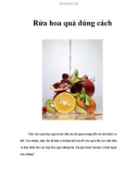 Rửa hoa quả đúng cách