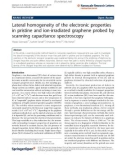 Báo cáo hóa học: Lateral homogeneity of the electronic properties in pristine and ion-irradiated graphene probed by scanning capacitance spectroscopy