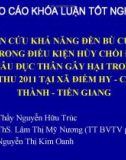 Báo cáo khóa luận tốt nghiệp: Nghiên cứu khả năng đền bù của cây lúa trong điều kiện hủy chồi để giả tạo sâu đục thân gây hại trong vụ hè thu 2011 tại xã Điềm Hy - Châu Thành - Tiền Giang