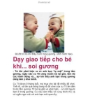 Dạy giao tiếp cho bé khi... soi gương