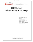 Tiểu luận công nghệ kim loại