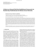 Báo cáo hóa học: A Robust on-Demand Path-Key Establishment Framework via Random Key Predistribution for Wireless Sensor 