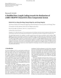 Báo cáo hóa học: Research Article A Modiﬁed Run-Length Coding towards the Realization of a RRO-NRDPWT-Based ECG Data Compression System