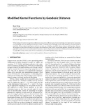 Báo cáo hóa học: Modiﬁed Kernel Functions by Geodesic Distance