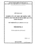 Nghiên cứu cấu trúc hệ thống viễn thông mặt đất để sử dụng hiệu quả vệ tinh vinasat ( nội dung 2)