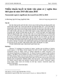 Nhiễm khuẩn huyết từ bệnh viện giảm có ý nghĩa theo thời gian từ năm 2015 đến năm 2018