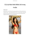 Lấy lại thân hình bikini chỉ trong 4 tuần