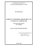 Luận án Tiến sỹ Hải dương học: Nghiên cứu mô phỏng chế độ thủy văn và hoàn lưu vịnh bắc bộ