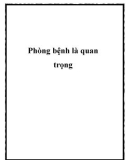 Phòng bệnh là quan trọng