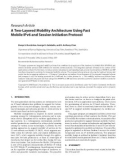 Báo cáo hóa học: Research Article A Two-Layered Mobility Architecture Using Fast Mobile IPv6 and Session Initiation Protocol