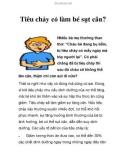 Tiêu chảy có làm bé sụt cân?