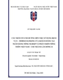 Luận văn Thạc sĩ Tài chính ngân hàng: Các nhân tố ảnh hưởng đến việc sử dụng dịch vụ E – mobile Banking của khách hàng tại ngân hàng Nông nghiệp và Phát triển nông thôn Việt Nam - chi nhánh Lâm Đồng II