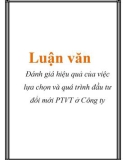 Luận văn: Đánh giá hiệu quả của việc lựa chọn và quá trình đầu tư đổi mới PTVT ở Công ty