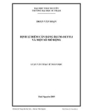 Luận văn: ĐỊNH LÍ ĐIỂM CÂN BẰNG BLUM-OETTLI VÀ MỘT SỐ MỞ RỘNG